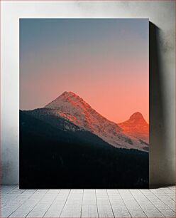 Πίνακας, Sunset Over Snowy Mountains Ηλιοβασίλεμα πάνω από τα χιονισμένα βουνά