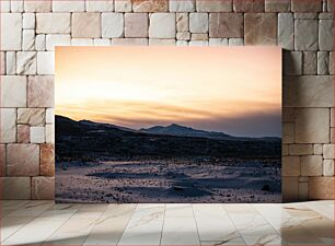 Πίνακας, Sunset over Snowy Mountains Ηλιοβασίλεμα πάνω από τα χιονισμένα βουνά