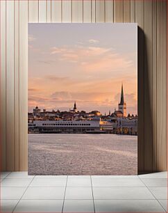 Πίνακας, Sunset Over Tallinn Cityscape Ηλιοβασίλεμα πάνω από το αστικό τοπίο του Ταλίν