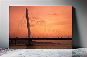 Πίνακας, Sunset Over the Bridge Ηλιοβασίλεμα πάνω από τη γέφυρα