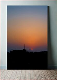 Πίνακας, Sunset Over the City Ηλιοβασίλεμα πάνω από την πόλη