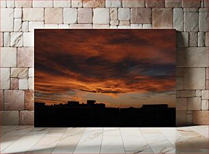 Πίνακας, Sunset Over the City Ηλιοβασίλεμα πάνω από την πόλη