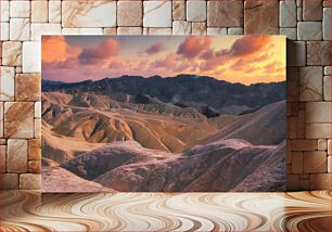 Πίνακας, Sunset Over the Desert Mountains Ηλιοβασίλεμα πάνω από τα βουνά της ερήμου