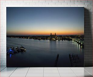 Πίνακας, Sunset Over the Harbor Ηλιοβασίλεμα πάνω από το λιμάνι