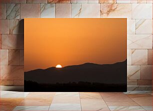 Πίνακας, Sunset Over the Mountains Ηλιοβασίλεμα πάνω από τα βουνά