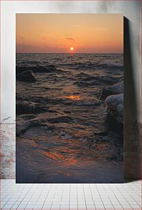 Πίνακας, Sunset Over the Ocean Ηλιοβασίλεμα πάνω από τον ωκεανό