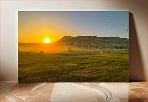 Πίνακας, Sunset Over The Valley Ηλιοβασίλεμα πάνω από την κοιλάδα