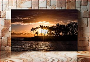 Πίνακας, Sunset Over Tropical Island Ηλιοβασίλεμα πάνω από το τροπικό νησί