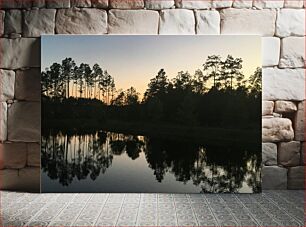 Πίνακας, Sunset Reflections on a Lake Αντανακλάσεις ηλιοβασιλέματος σε μια λίμνη