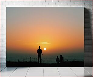 Πίνακας, Sunset Silhouettes by the Sea Sunset Silhouettes by the Sea