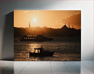 Πίνακας, Sunset Silhouettes by the Sea Sunset Silhouettes by the Sea