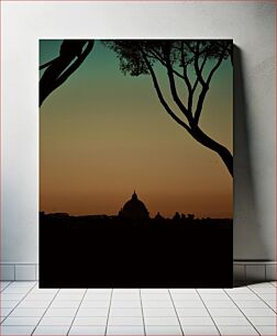 Πίνακας, Sunset Silhouettes in the City Σιλουέτες ηλιοβασιλέματος στην πόλη