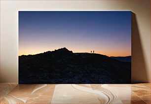 Πίνακας, Sunset Silhouettes on a Hill Σιλουέτες ηλιοβασιλέματος σε έναν λόφο