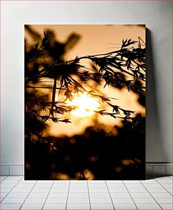 Πίνακας, Sunset Through the Branches Ηλιοβασίλεμα μέσα από τα κλαδιά