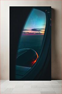 Πίνακας, Sunset View from Airplane Θέα στο ηλιοβασίλεμα από αεροπλάνο
