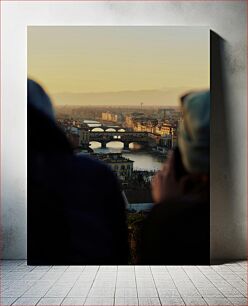 Πίνακας, Sunset View of Ponte Vecchio Θέα στο ηλιοβασίλεμα της Ponte Vecchio