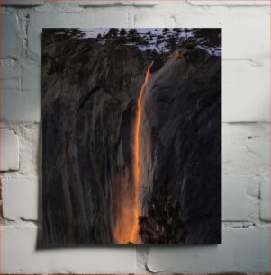 Πίνακας, Sunset Waterfall Καταρράκτης ηλιοβασιλέματος
