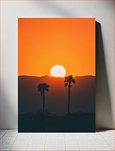 Πίνακας, Sunset with Palm Trees Ηλιοβασίλεμα με φοίνικες