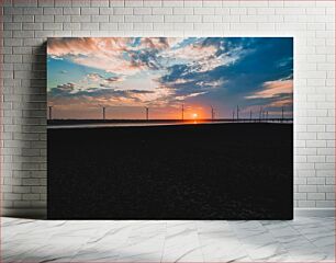 Πίνακας, Sunset with Wind Turbines Ηλιοβασίλεμα με ανεμογεννήτριες