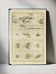 Πίνακας, Supplement pour les Isles Antilles, extrait des carte Angloises