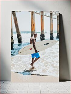 Πίνακας, Surfer under the Pier Σέρφερ κάτω από την προβλήτα