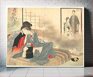 Πίνακας, Surgical Ward' (Gekashitsu) from Bugei Kurabu (Literary Club) by Mizuno Toshikata