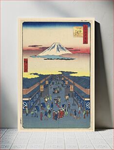 Πίνακας, Suruga Street (Suruga-cho) From the Series One Hundred Famous views of Edo, by Utagawa Kuniyoshi