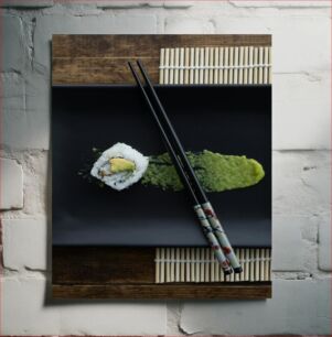 Πίνακας, Sushi on Black Plate Σούσι σε μαύρο πιάτο