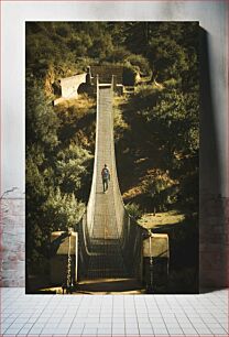 Πίνακας, Suspended Bridge in Nature Κρεμαστή Γέφυρα στη Φύση