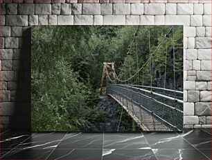 Πίνακας, Suspension Bridge in the Forest Κρεμαστή Γέφυρα στο Δάσος