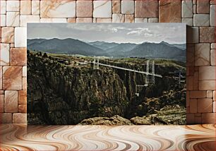Πίνακας, Suspension Bridge Over Canyon Κρεμαστή γέφυρα πάνω από το φαράγγι