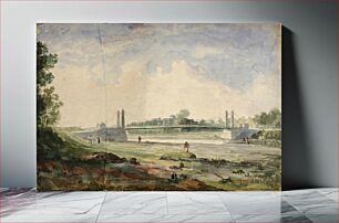 Πίνακας, Suspension Bridge over the Arno, near the Cascine, Forence, Miner Kilbourne Kellogg