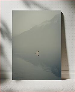 Πίνακας, Swan on a Misty Lake Κύκνος σε μια ομιχλώδη λίμνη
