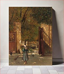 Πίνακας, Sweeping the courtyard, Eduard Majsch