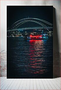Πίνακας, Sydney Harbour Nightview Νυχτερινή θέα στο λιμάνι του Σίδνεϊ