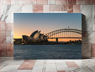 Πίνακας, Sydney Opera House and Harbour Bridge at Sunset Όπερα του Σίδνεϊ και Λιμενική γέφυρα στο ηλιοβασίλεμα