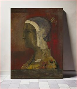 Πίνακας, Symbolic Head (ca. 1890) by Odilon Redon