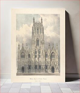 Πίνακας, T. Hopper's Designs for the New House of Parliament: West Front of Centre Tower
