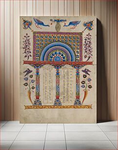Πίνακας, T'oros Roslin (Armenian, active 1256 - 1268) - Canon Table Page (6915047)