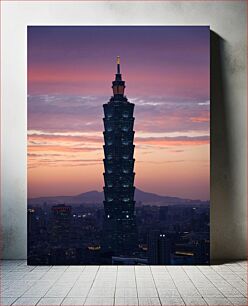 Πίνακας, Taipei 101 at Sunset Ταϊπέι 101 στο ηλιοβασίλεμα