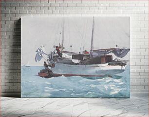 Πίνακας, Taking on Wet Provisions (Schooner Marked Newport, K. W.) by Winslow Homer