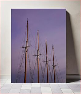 Πίνακας, Tall Ship Masts at Dusk Ψηλοί ιστοί πλοίων στο σούρουπο