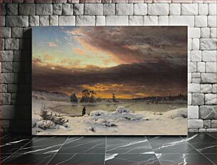 Πίνακας, Talvimaisema, auringon mailleen mentyä, 1880, Fanny Churberg