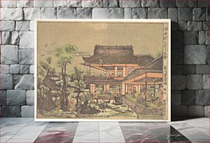 Πίνακας, Tea–house; Scene entitled: "Viewing the Moon in mid–autumn" by Utagawa Toyoharu