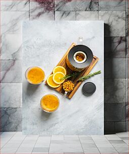 Πίνακας, Tea with Lemon and Herbs Τσάι με λεμόνι και βότανα