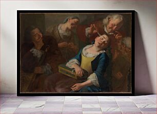 Πίνακας, Teasing a Sleeping Girl by Gaspare Traversi