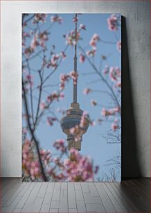 Πίνακας, Television Tower Amidst Blossoms Τηλεοπτικός Πύργος Ανάμεσα στα Άνθη