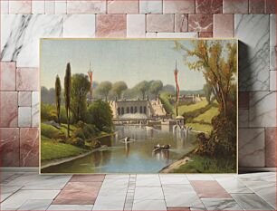 Πίνακας, Terrace and lake