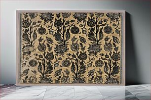 Πίνακας, Textile Length with Design of Flowering Plants
