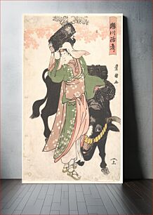 Πίνακας, The Actor Segawa Roko as the Woodseller Ohara Leading an Ox by Utagawa Toyokuni